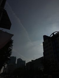 Low angle view of buildings against sky