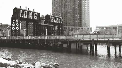 View of canal along buildings