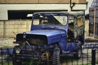 Vintage car on street