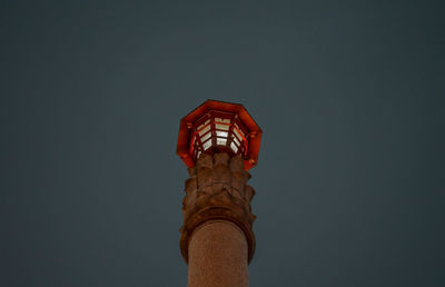 Low angle view of tower against clear sky