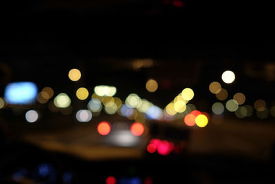 Defocused lights at night