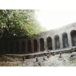 Low angle view of old ruin