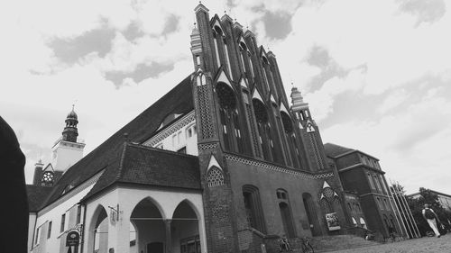 Low angle view of church against sky