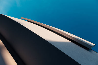 Low angle view of building against blue sky