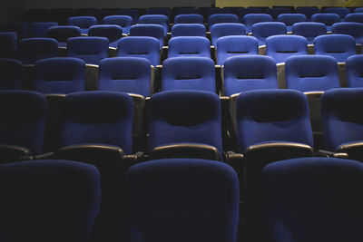 Full frame shot of empty chairs