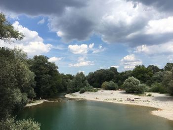 Scenic view of river against sky