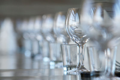 Close-up of glass on table