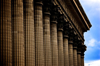 Low angle view of built structure against sky