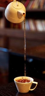 Close-up of coffee cup on table