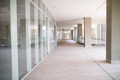 Empty corridor of building