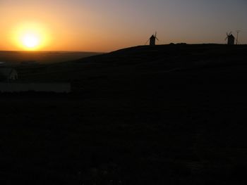 Scenic view of sunset over landscape