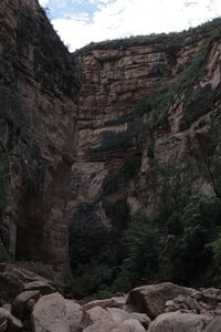 Scenic view of rocky mountains