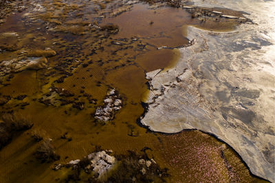 High angle view of sea shore