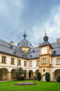 Palace seehof was built from 1684 to 1695 near bamberg, germany. courtyard