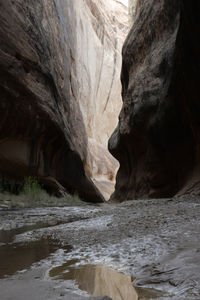 Reflected light illuminates narrow passageway in halls creek narrows.