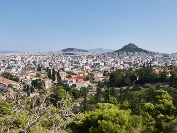 Panoramic view of athens from acropolis. athens, greece.