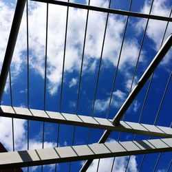 Low angle view of built structure against blue sky