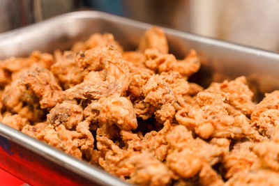 Close-up of breakfast served on table