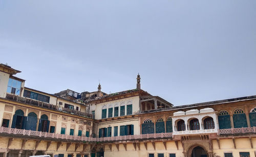 Low angle view of building against clear sky