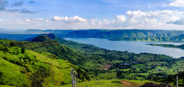 Panoramic view of landscape against sky