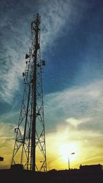 Low angle view of sky at sunset