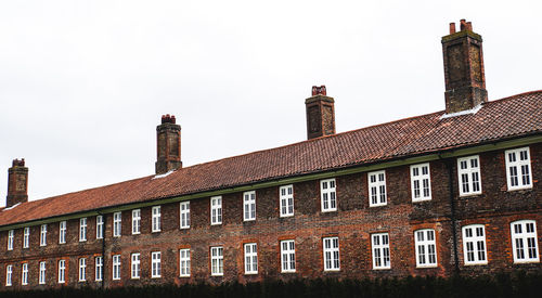 Low angle view of building against clear sky