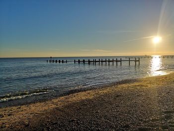 Winter sunrise on the beach