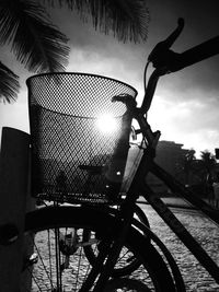 Low angle view of metal structure against sky