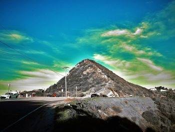 Low angle view of road against sky