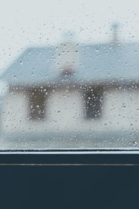 Raindrops on glass