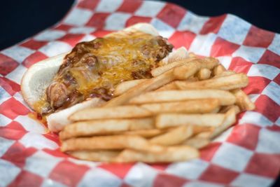 Close-up of fried food