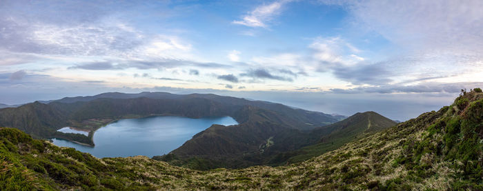 View over lagoa do fogo, azores islands vacation, outdoor experience.