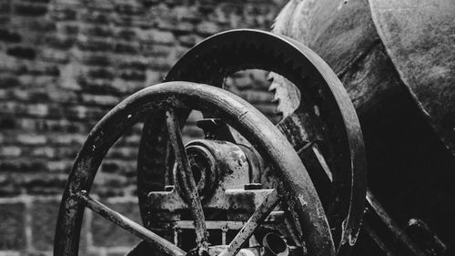 Close-up of rusty machine part