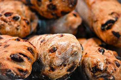 Close-up of donuts