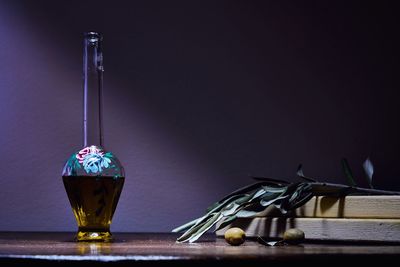 Close-up of glass on table