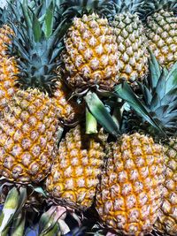 High angle view of fruits for sale in market