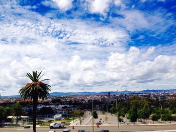 Cloudy sky over city