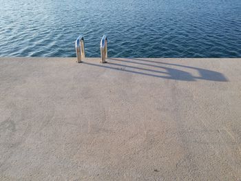 High angle view of sea shore