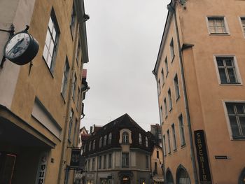 Low angle view of buildings against sky