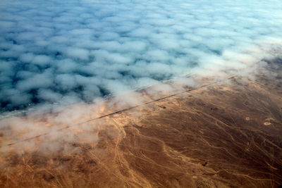 High angle view of sea shore