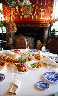 Various food on table