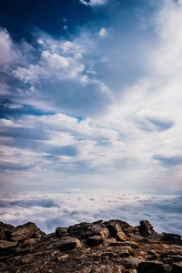 Scenic view of mountain against sky