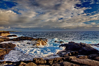 Scenic view of sea against sky