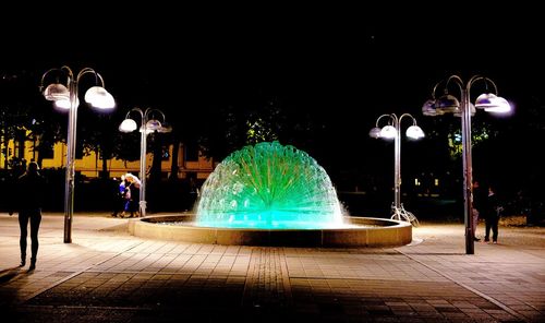 Illuminated lighting equipment at night