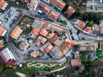 Aerial view of tavullia in province of pesaro and urbino