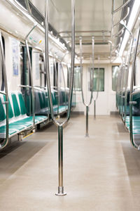 Empty seats in train