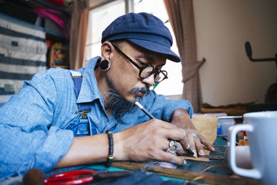 Man working at workplace