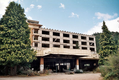 Exterior of old building against sky