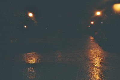 Night view of illuminated street light