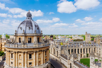 Low angle view of historical building against sky